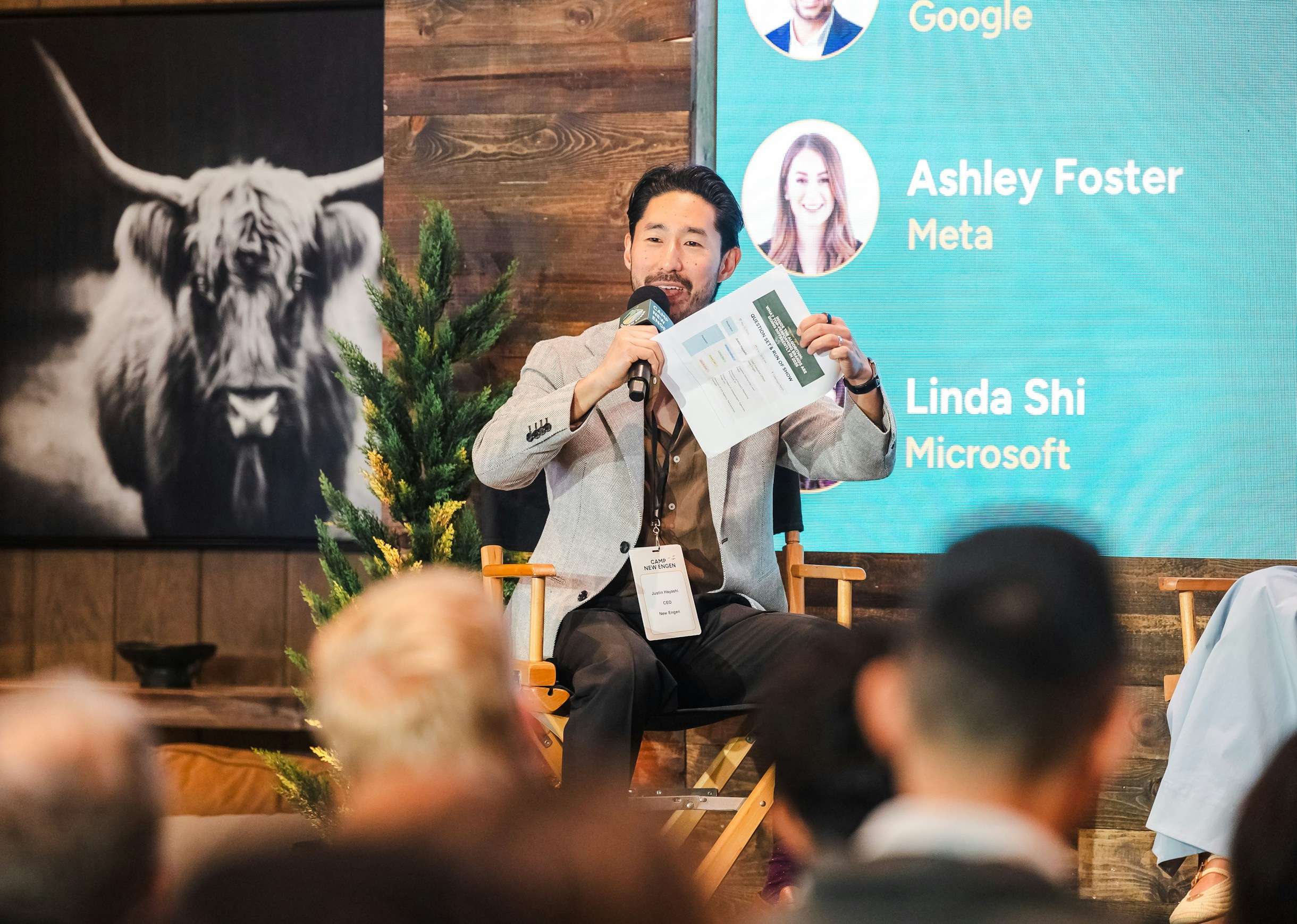 Justin Hayashi at Camp New Engen 2026 Platform Panel Camp New Engen 2026 platform panel featuring discussion with Google, Meta, and Microsoft during the marketing summit.