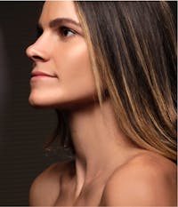 woman's side profile