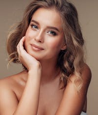 woman with curly blonde hair