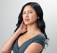 woman with long dark hair