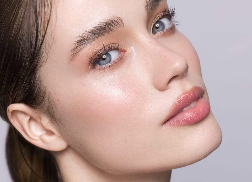 close up of a woman's face