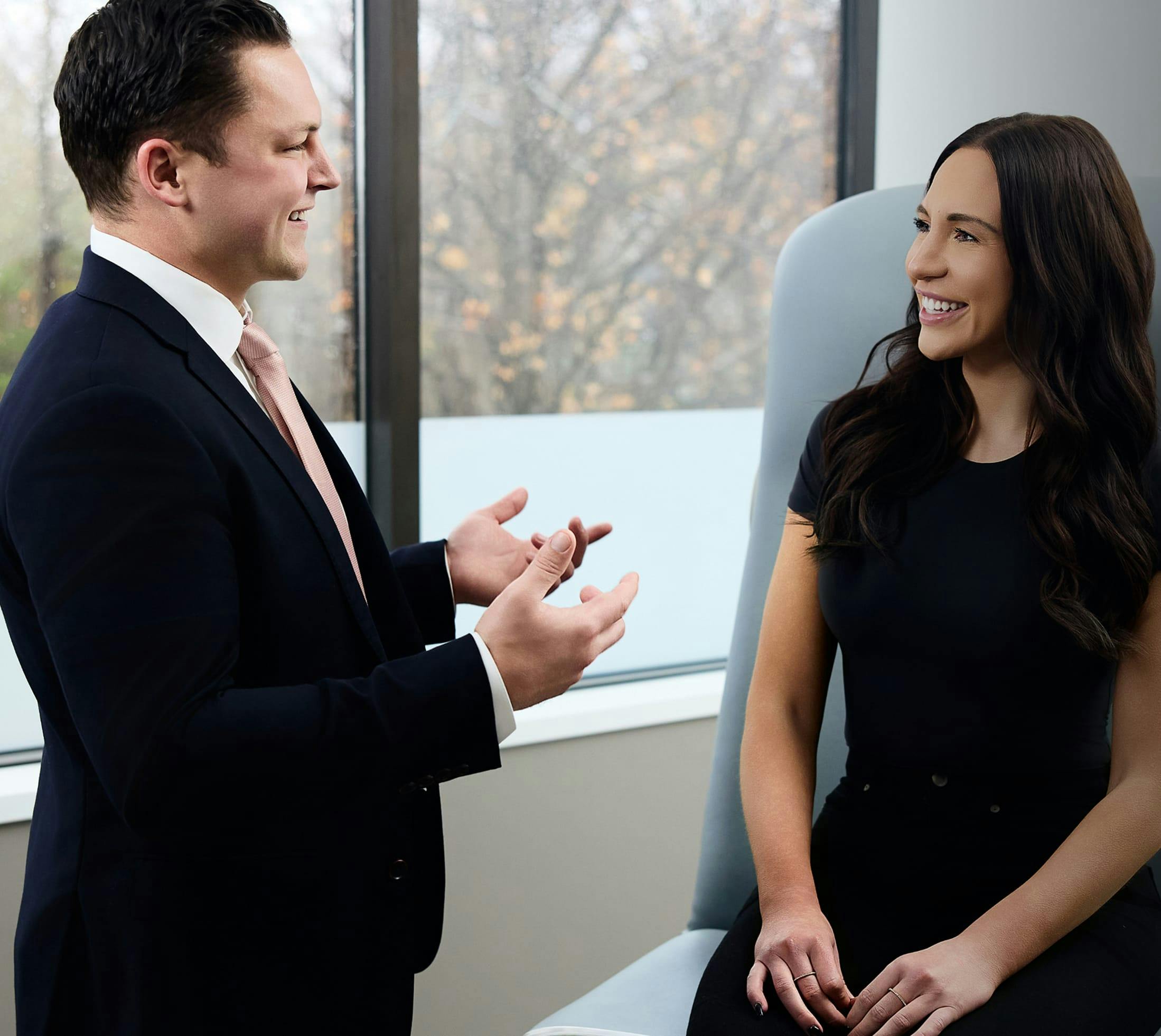Photo of Dr. Hagen consulting a patient