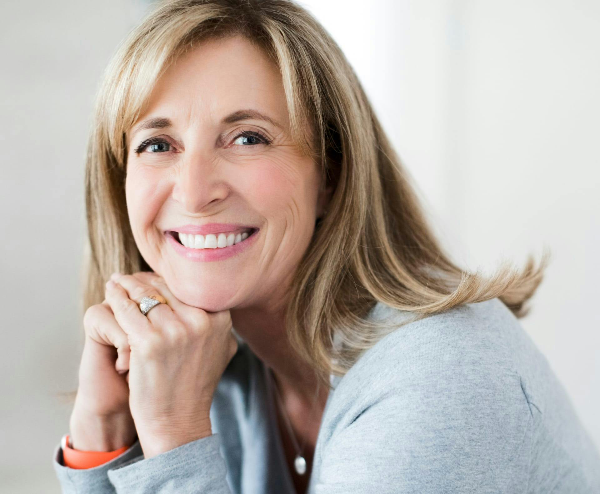 woman smiling