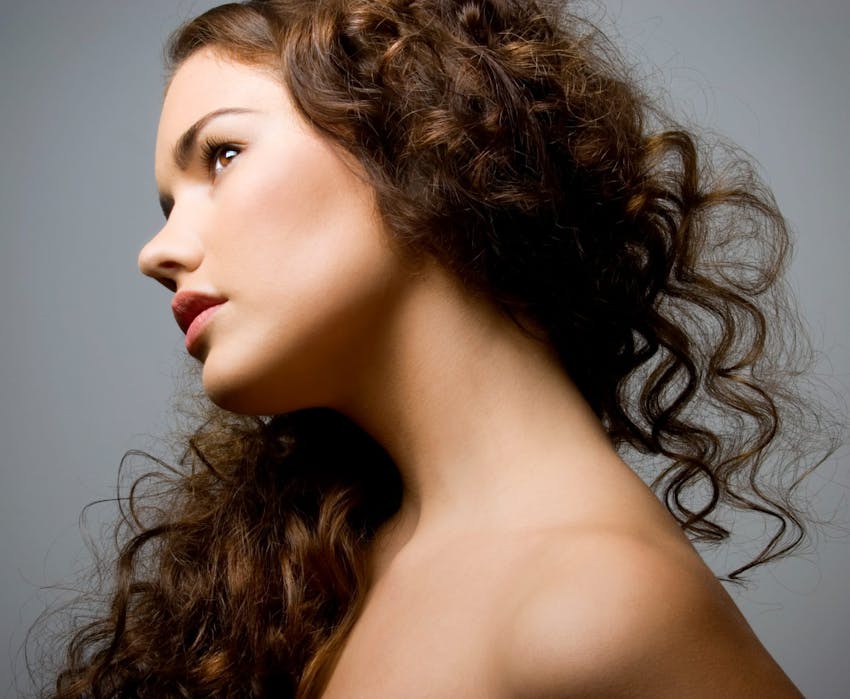 side profile of a woman