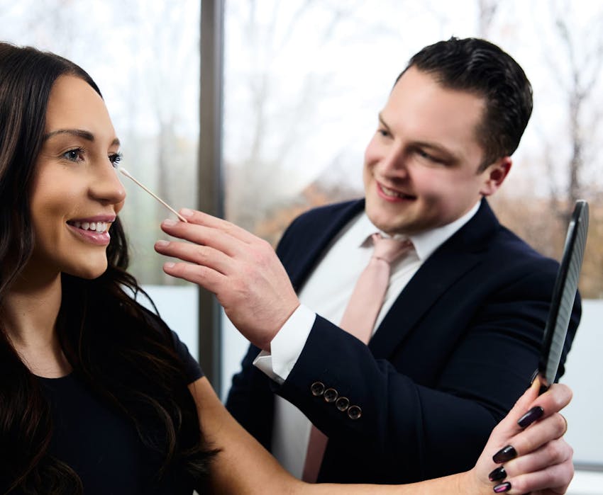 doctor looking at a patient