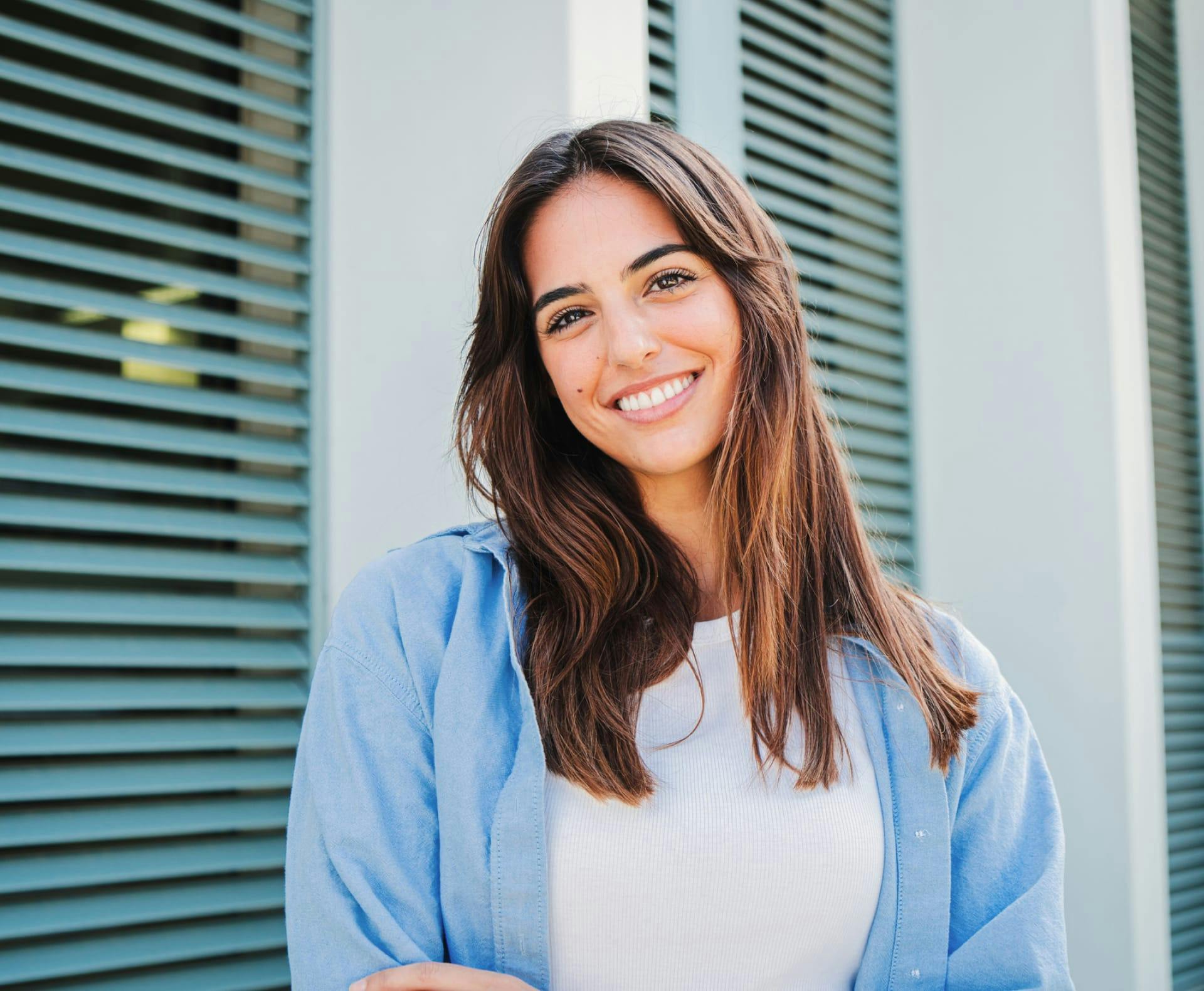 woman smiling