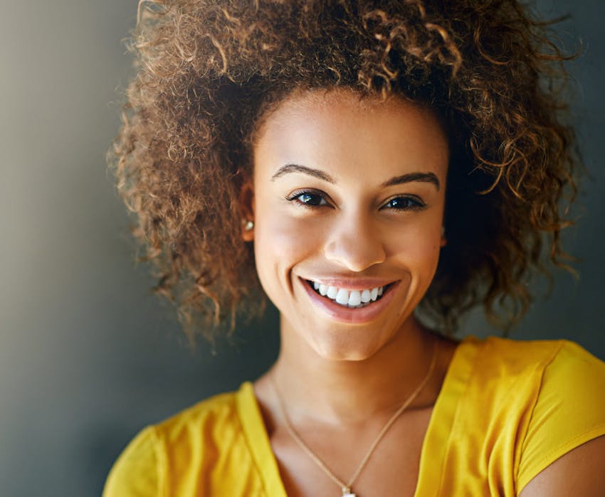 woman smiling