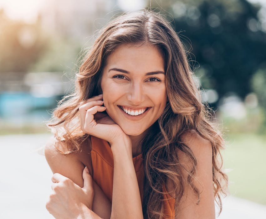 woman smiling
