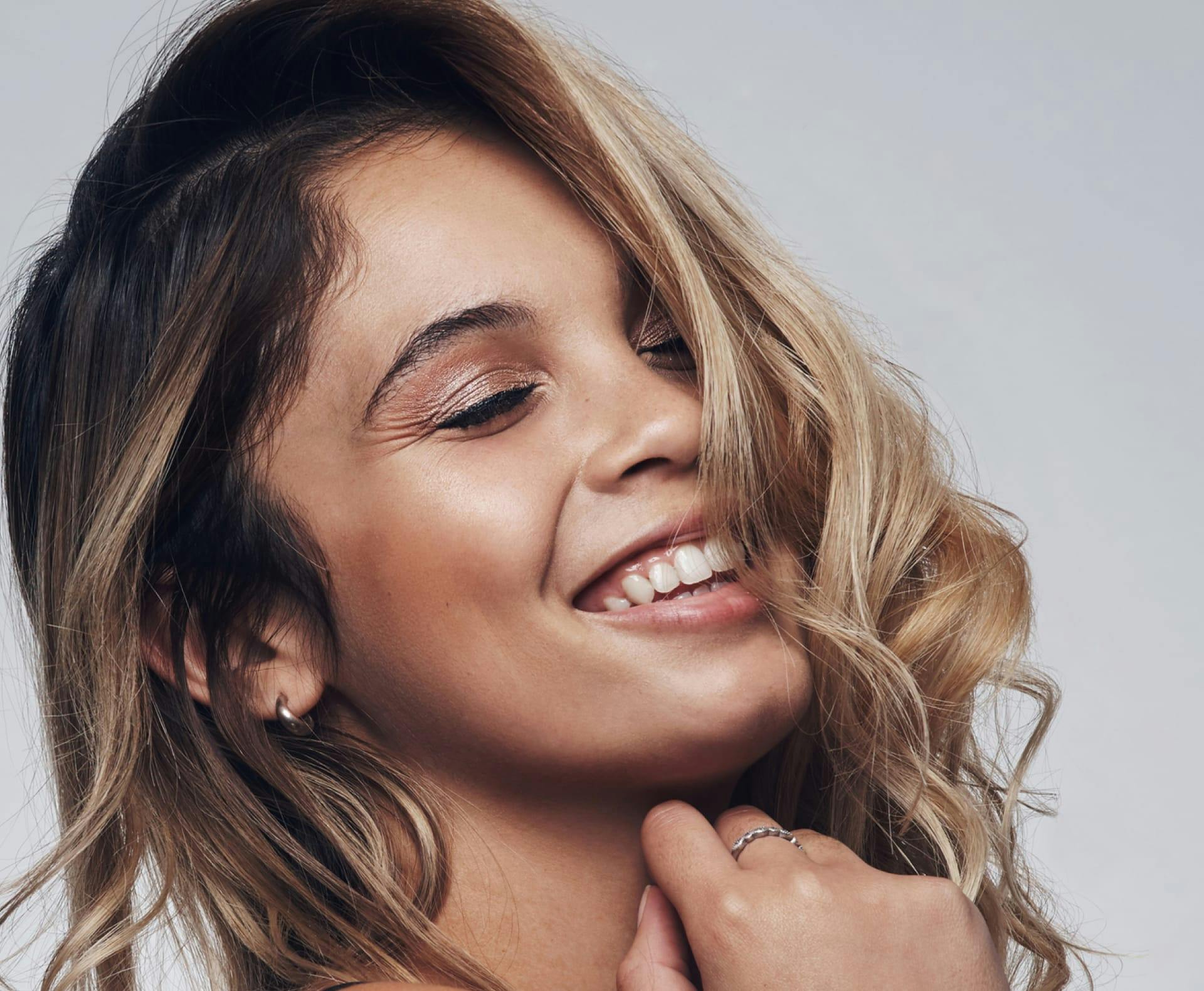 woman smiling