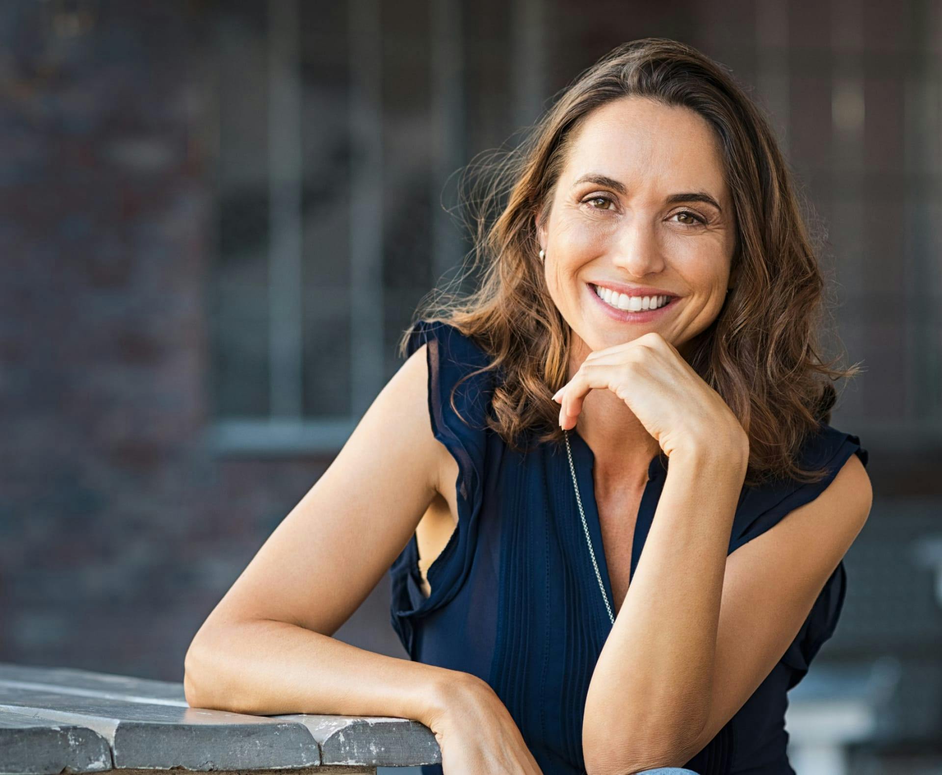 woman smiling