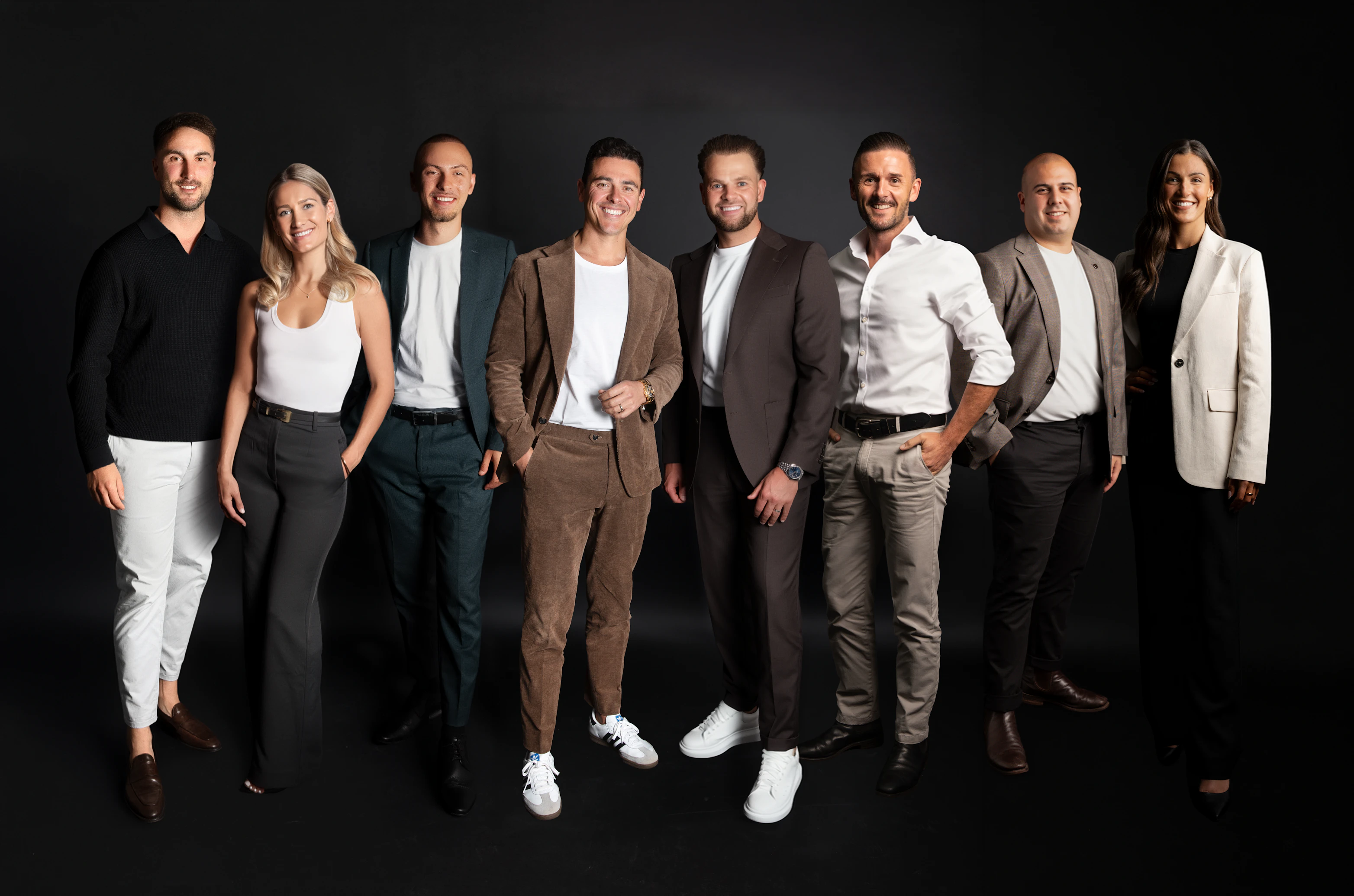 From left to right: Fedja Bilic, Cassie Favero, Gabriel Tasevski, Marty Fox, Dylan Francis, Matt McIntosh, Joe Vicino, and Rebekah Christie.