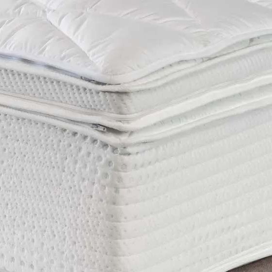 Matelas de Schlafconcept Un matelas épais et sage avec différents surmatelas