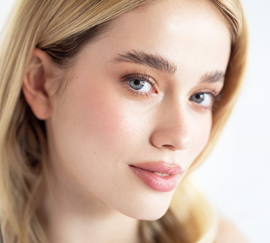 close up on woman looking forward
