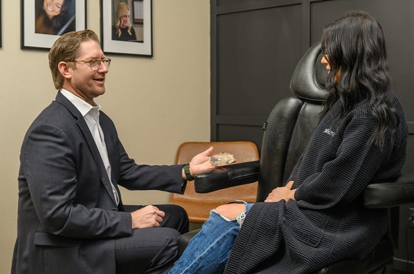 doctor and patient speaking