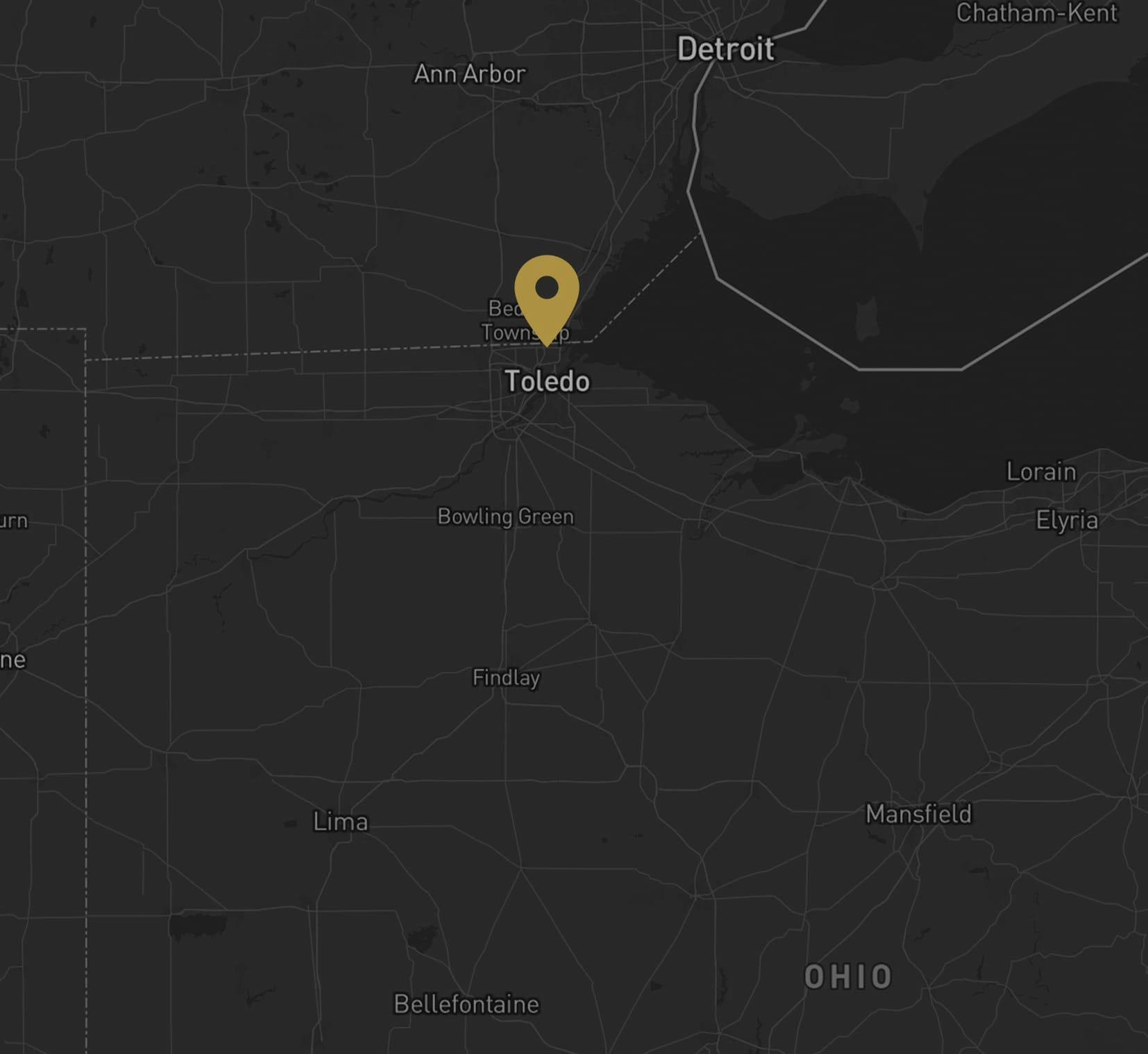 Toledo on a map