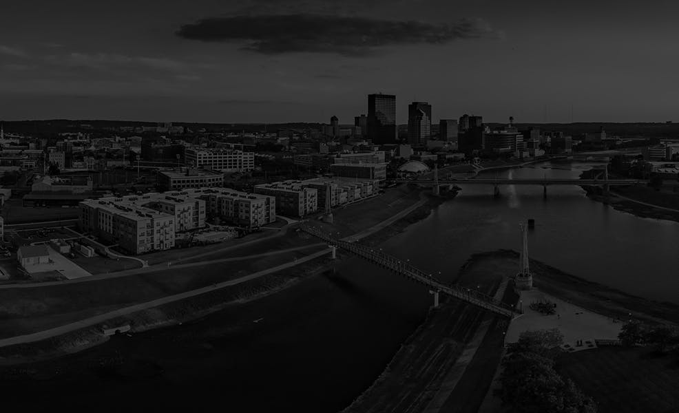 Dayton skyline background photo