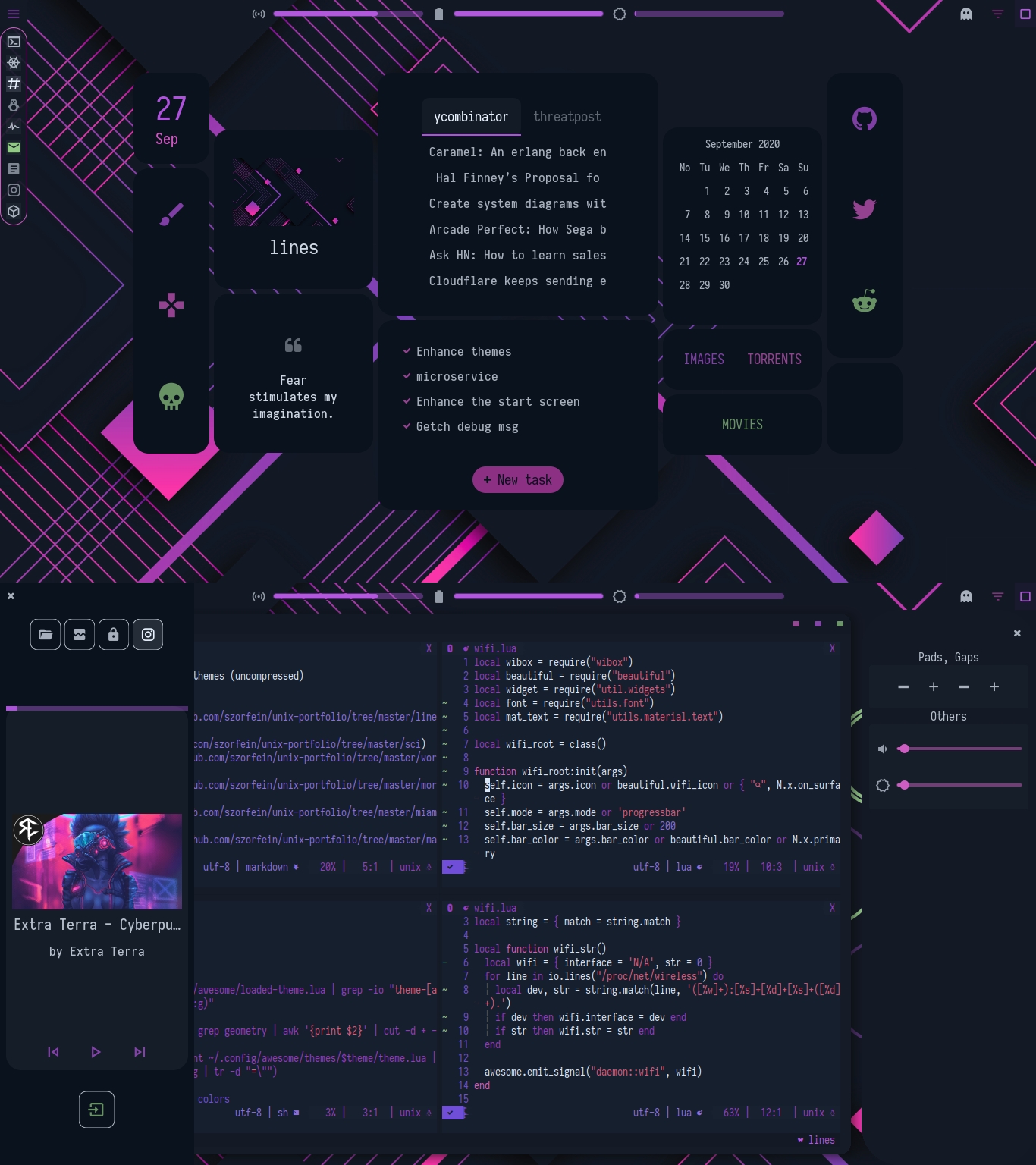 Lines theme for Awesome