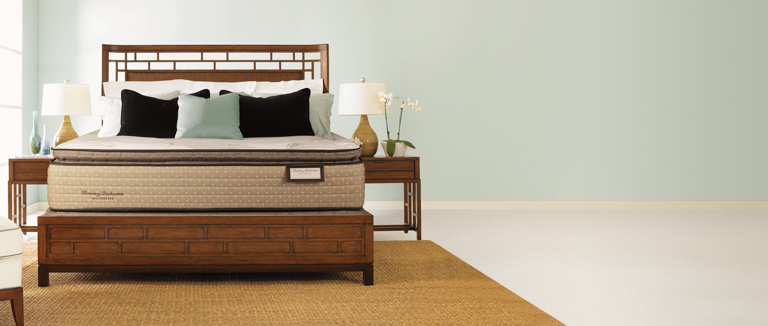 Tommy Bahama mattress in a bedroom setting