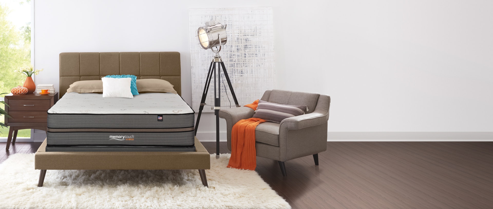 MemoryTouch Hybrid Mattress in a bedroom setting