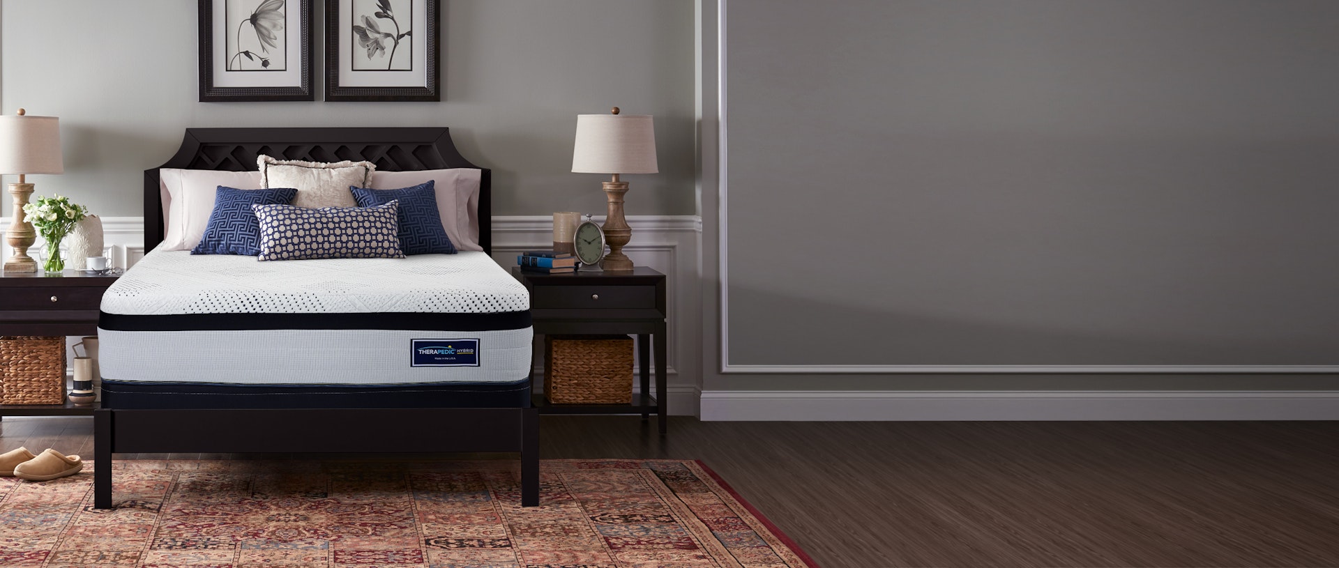 Therapedic Hybrid Mattress in a bedroom setting