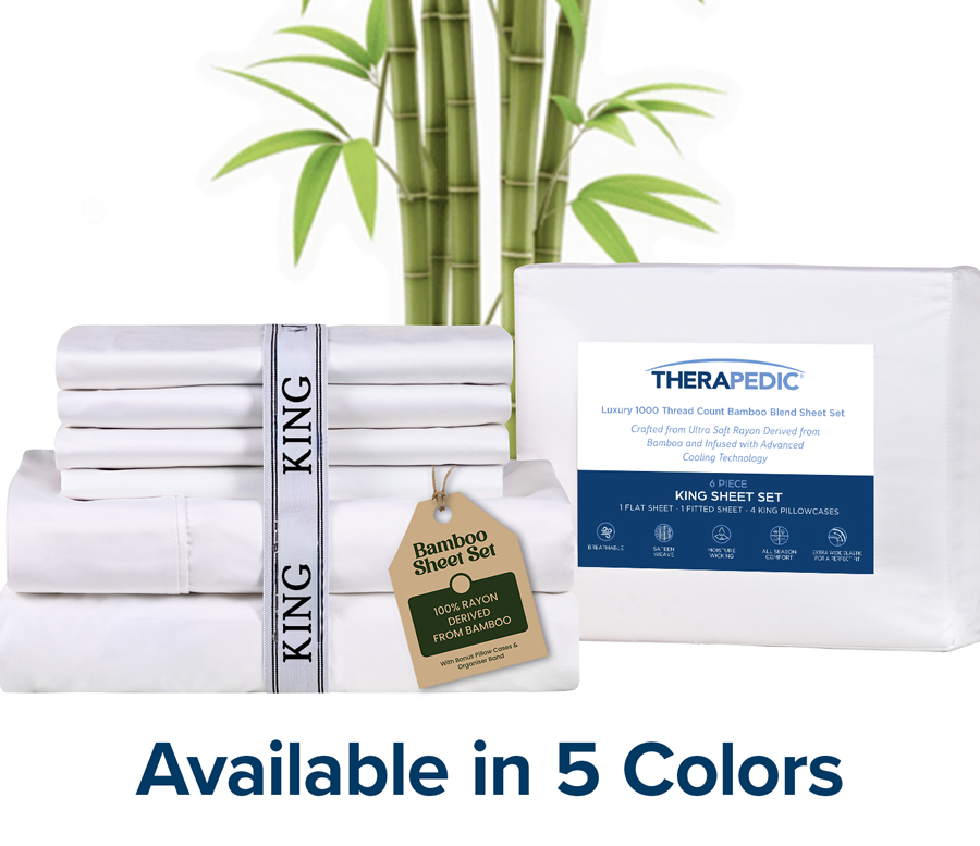 Therapedic 1000tc Rayon from Bamboo Blend Sheet Set