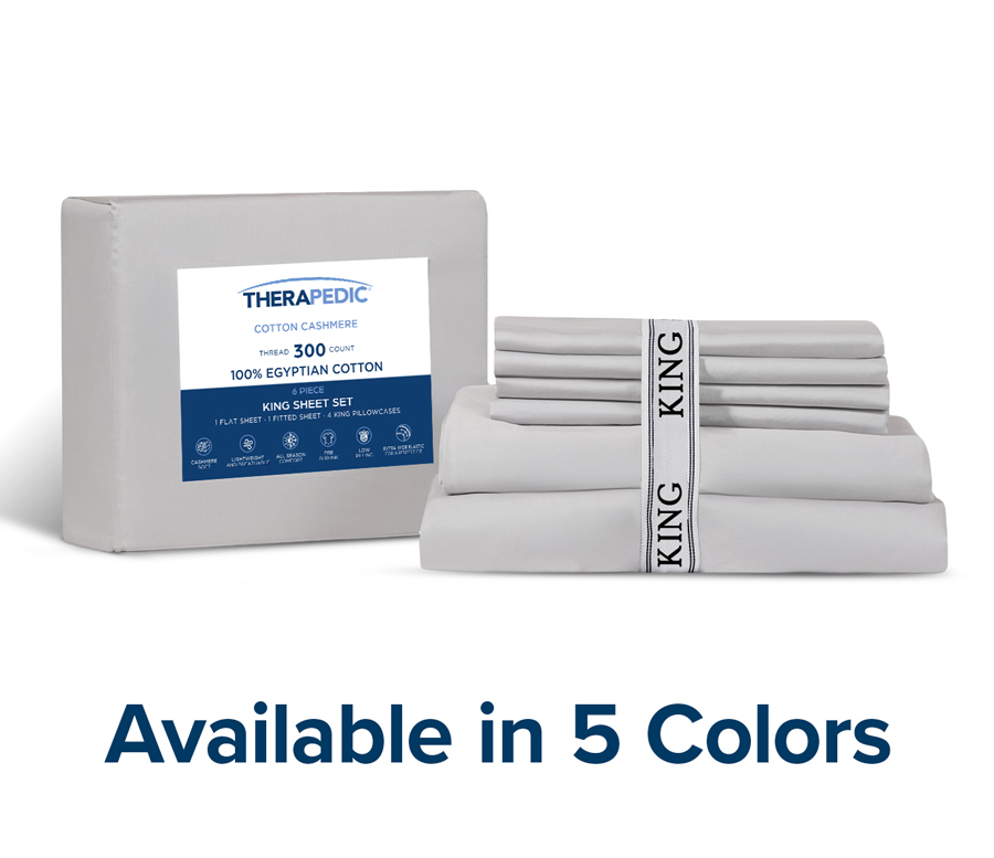 Therapedic 300tc Egyptian Cotton Cooling Sheet Set
