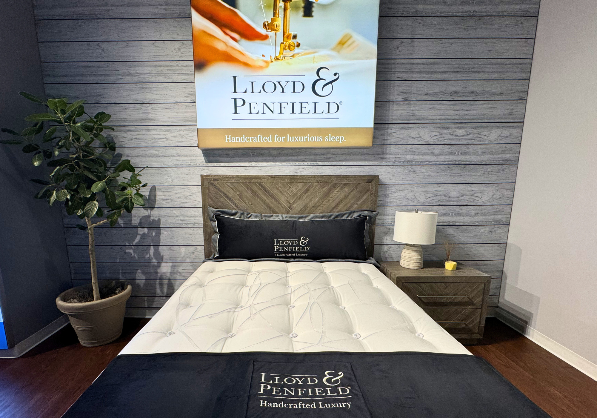 Lloyd & Penfield mattress on display in Therapedic showroom