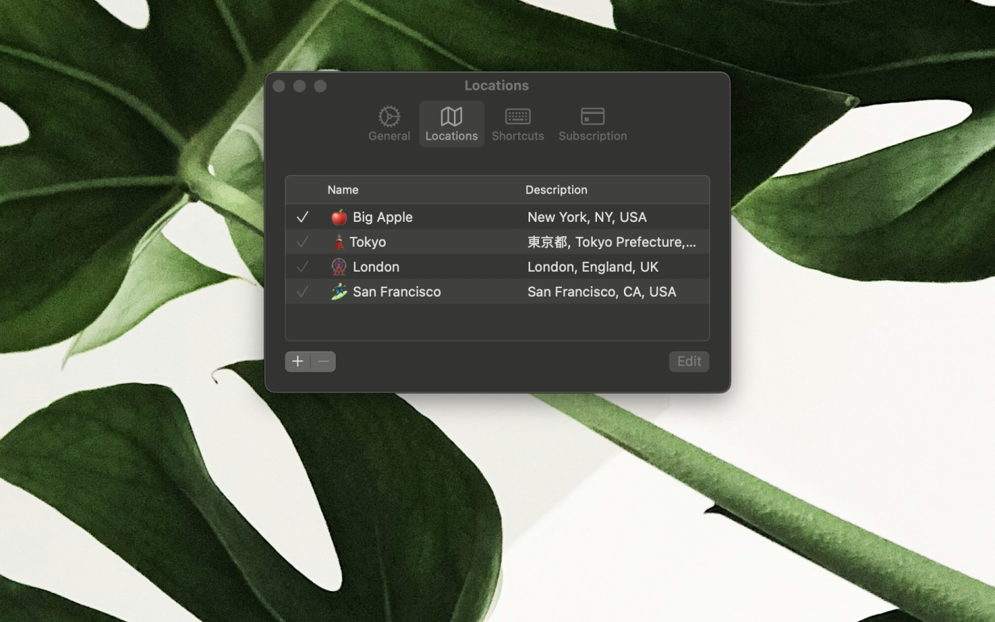 Neat Air Settings Dark Mode Screenshot