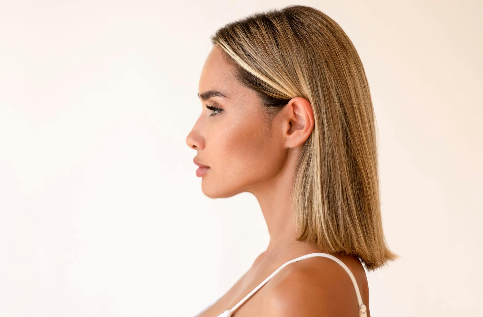 Side profile of a woman