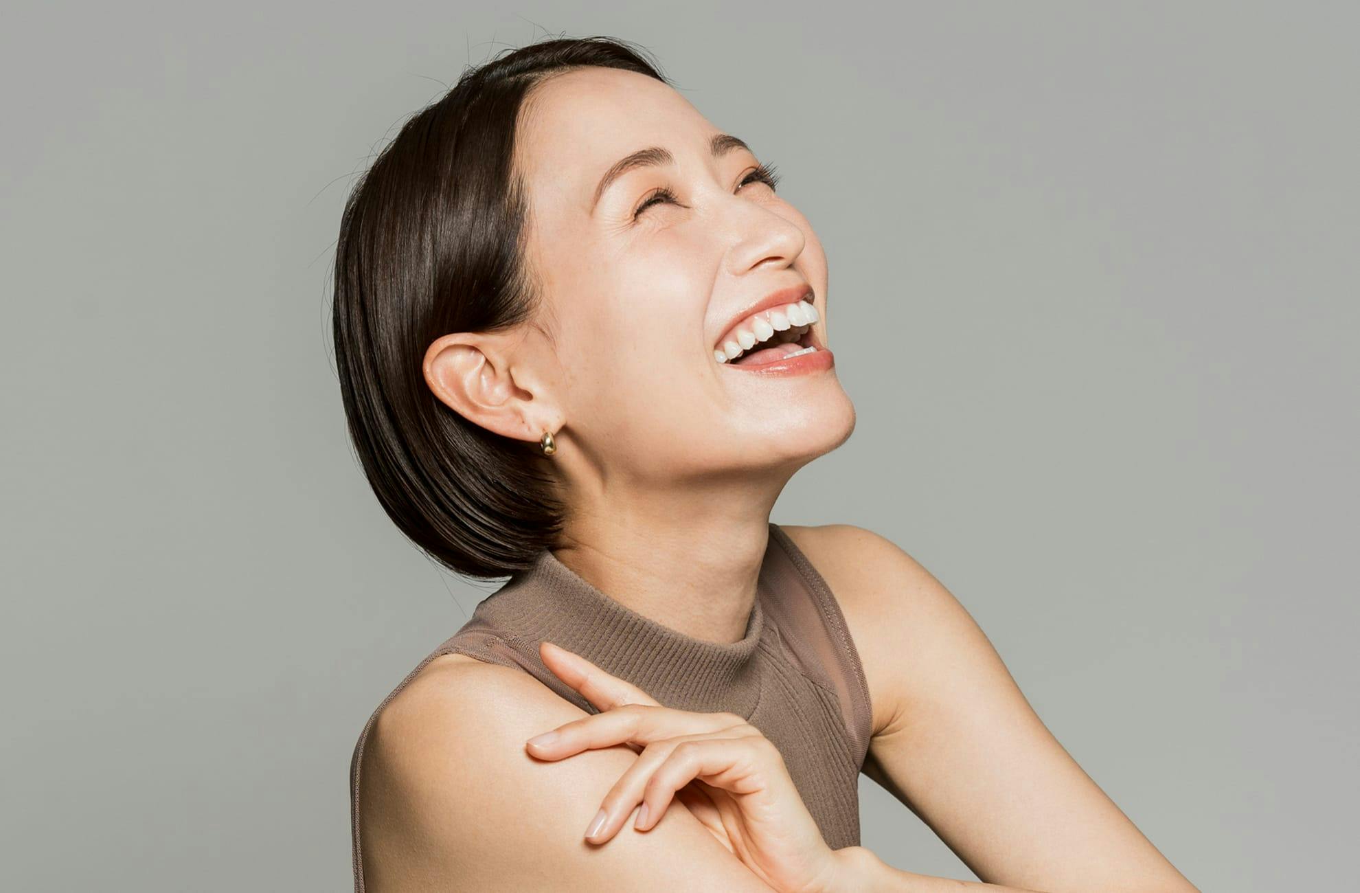 woman laughing