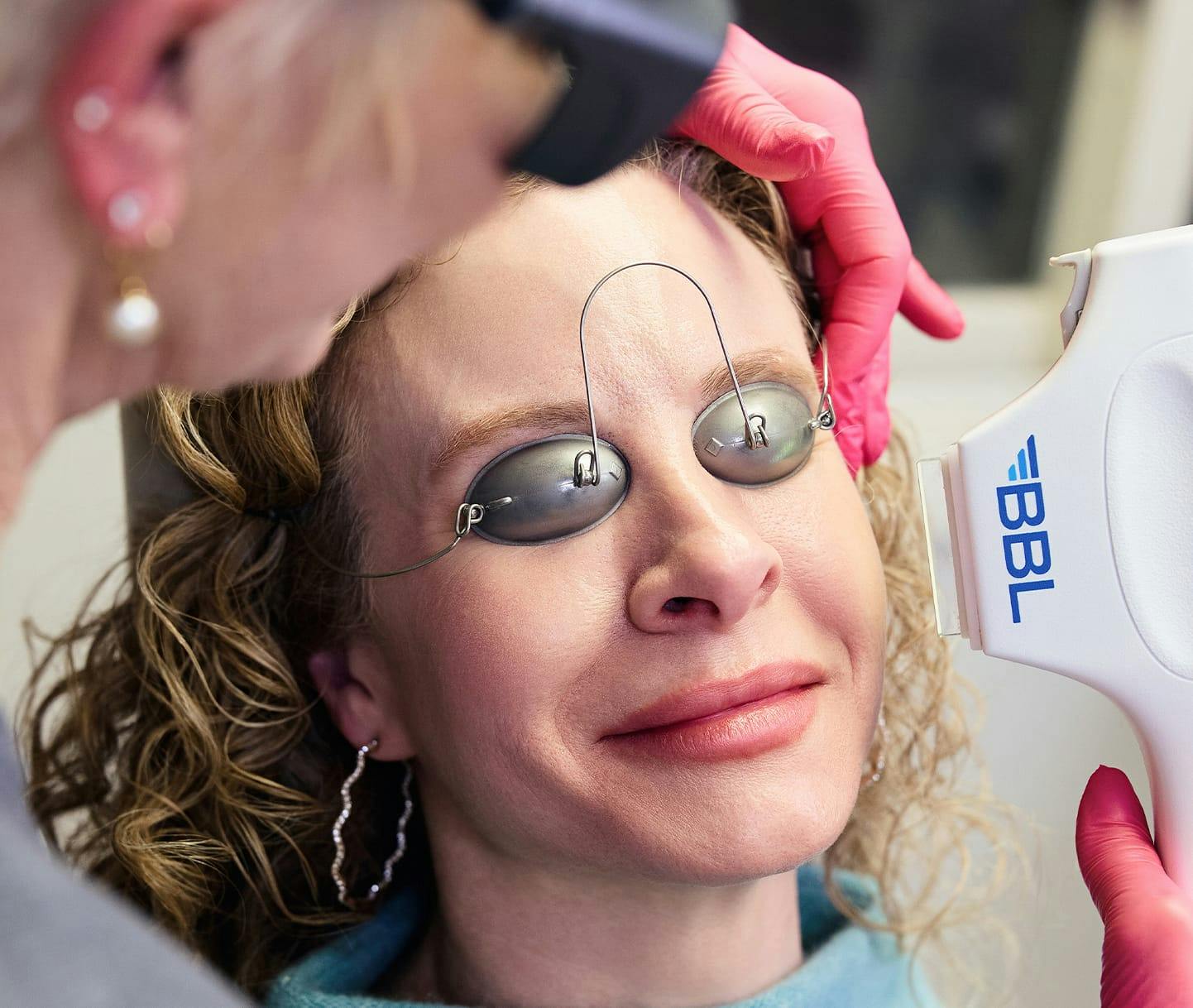 Woman during BBL treatment