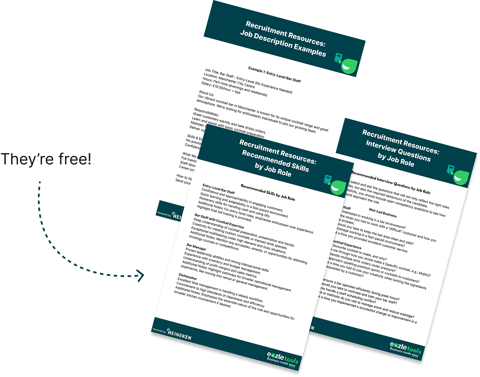 three examples of job role descriptions