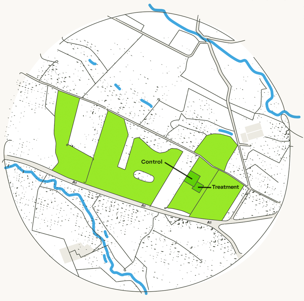 Zoomed in map of project location.