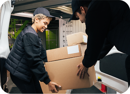 People with Boxes