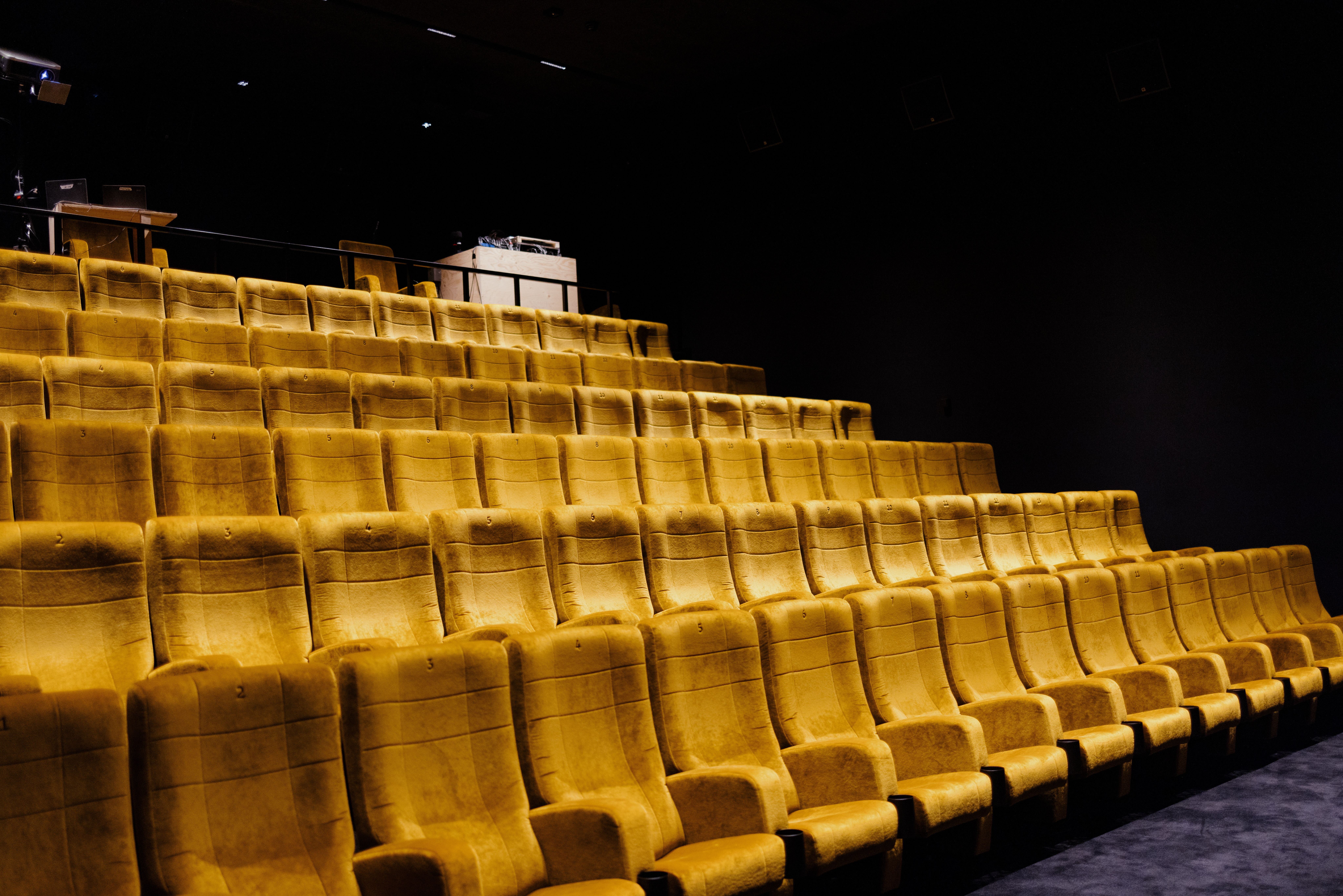 Cinema with yellow side