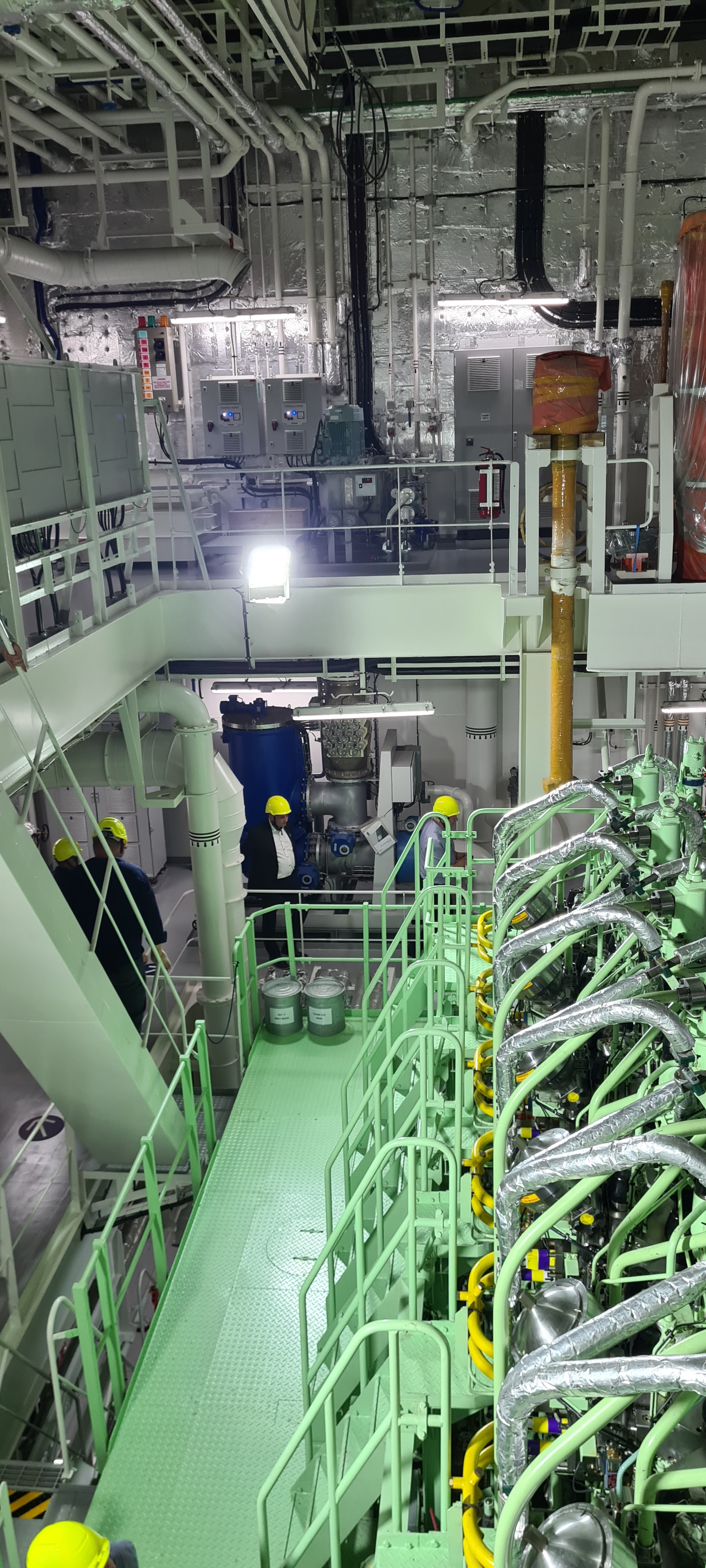 Photo from the engine of Laura Maersk. The worlds first methanol-ready container vessel