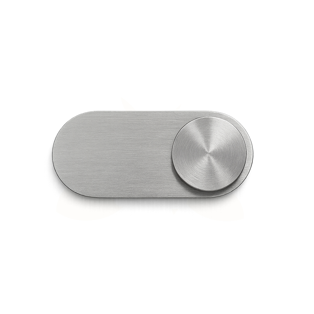 Stylized metallic switch representing control, activation, or energy flow.
