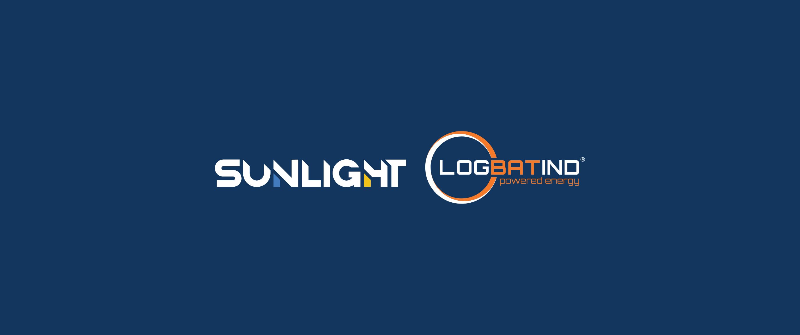 Sunlight and Logbatindo logos on blue background