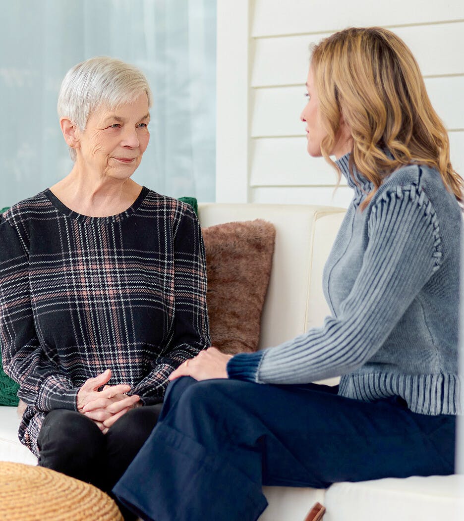 Sara consulting with Luana