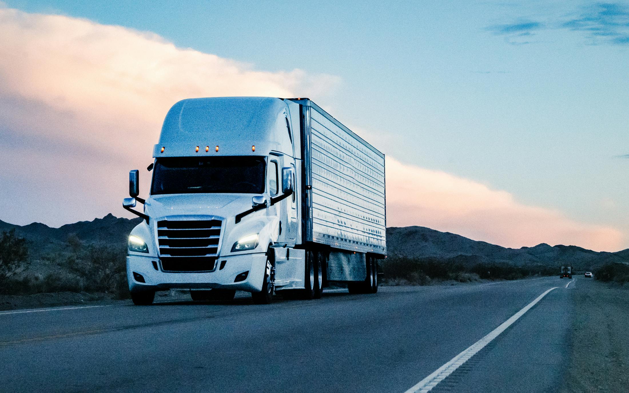 18-Wheeler driving on the road