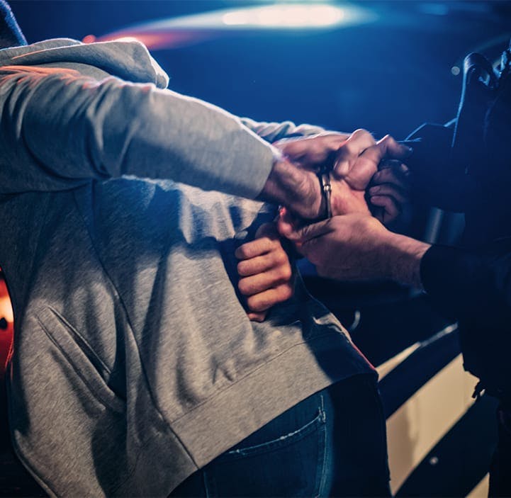 person getting arrested
