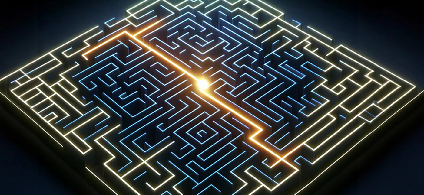 Image montrant un chemin au sein d'un labyrinthe