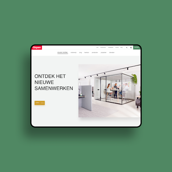 Schermen van de Gispen-website