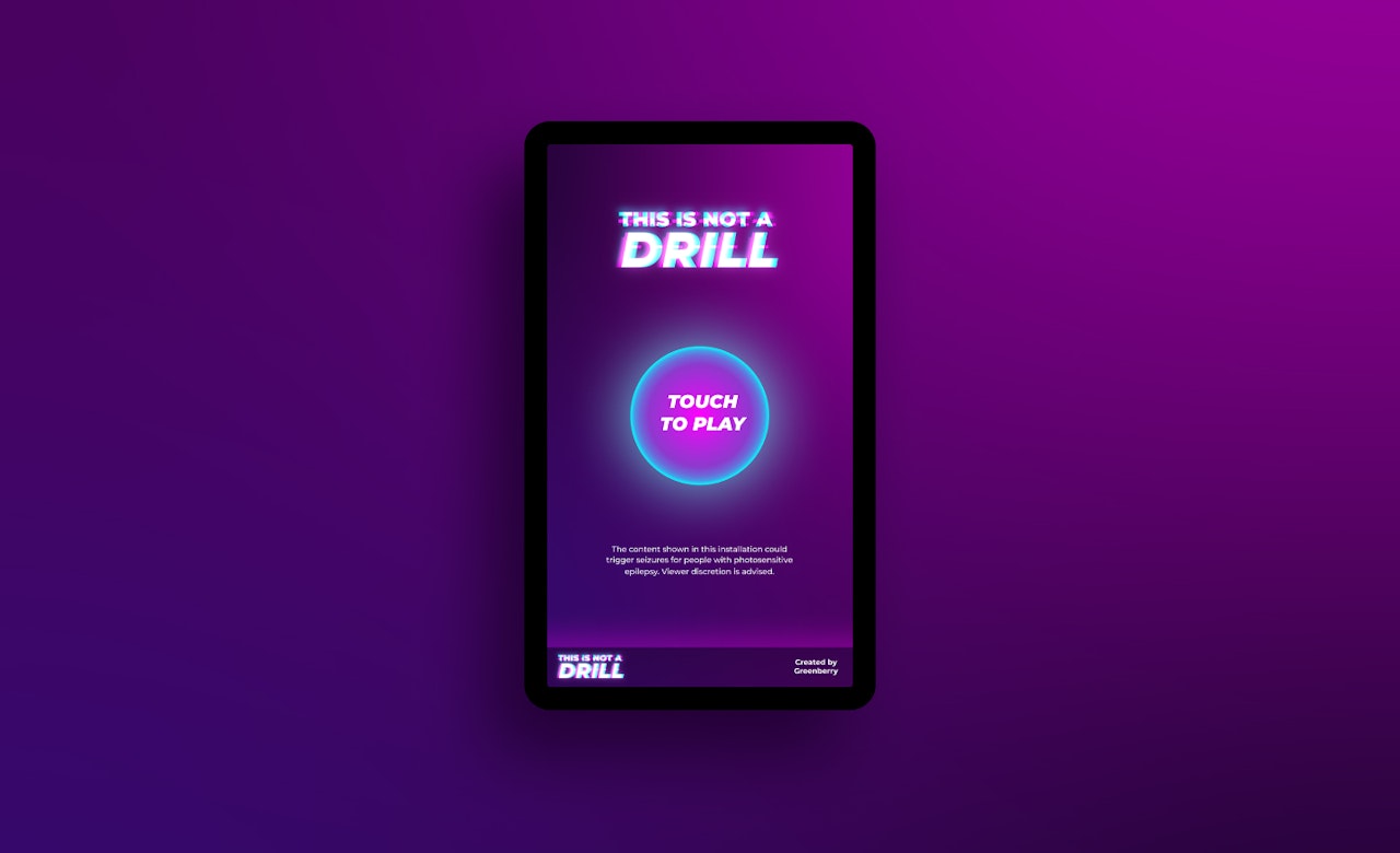 device met screenshot van this is not a drill