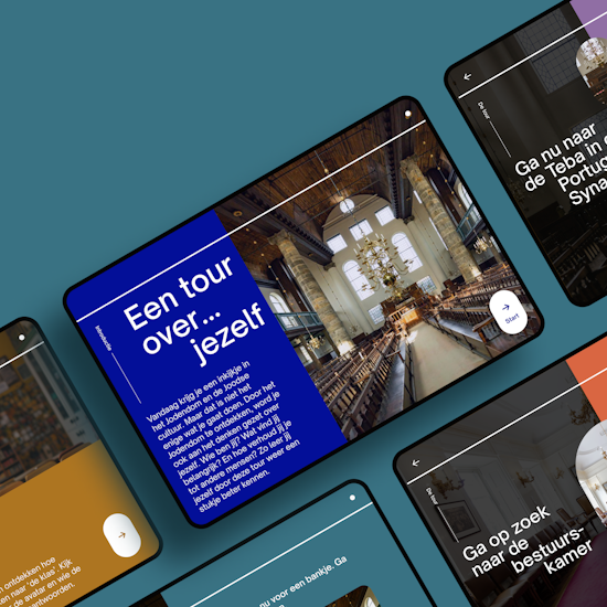 Meerdere screenshots van de JCK app