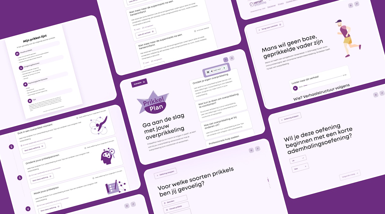 Webpagina's van het PrikkelPlan