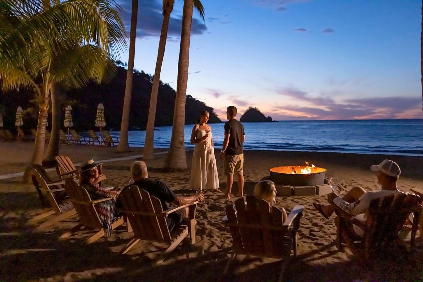 Spend endless evenings laughing with friends round the fire pit.