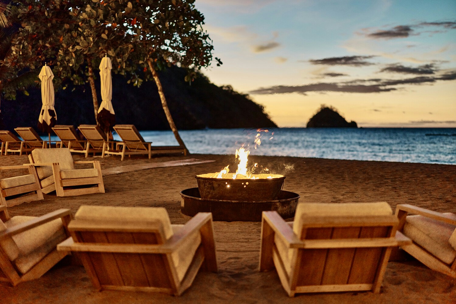 Enjoy your days on the beach as the sun sets
