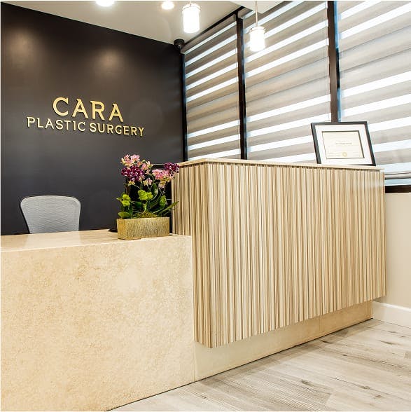 The front desk of Cara Plastic Surgery