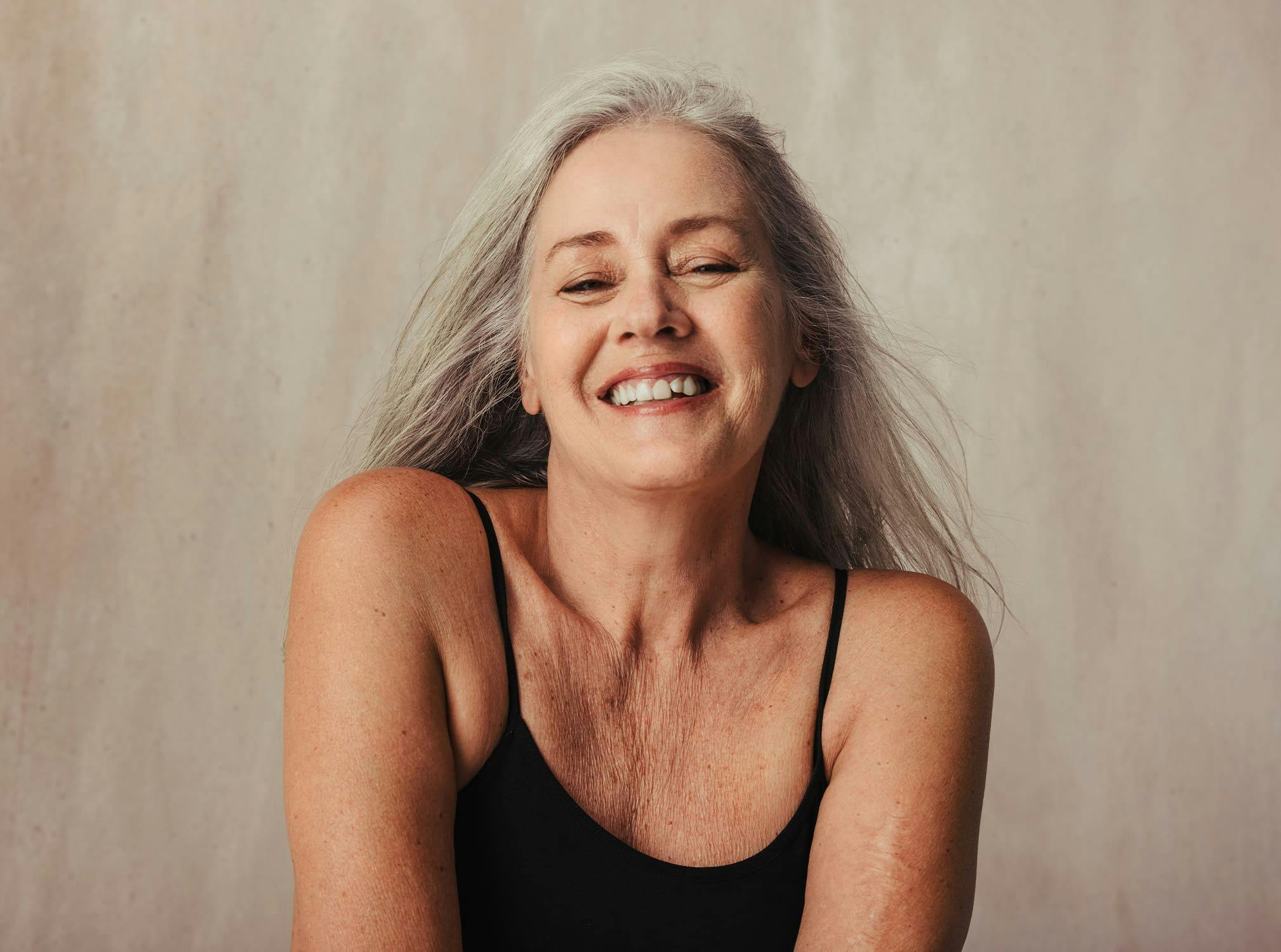 Woman smiling
